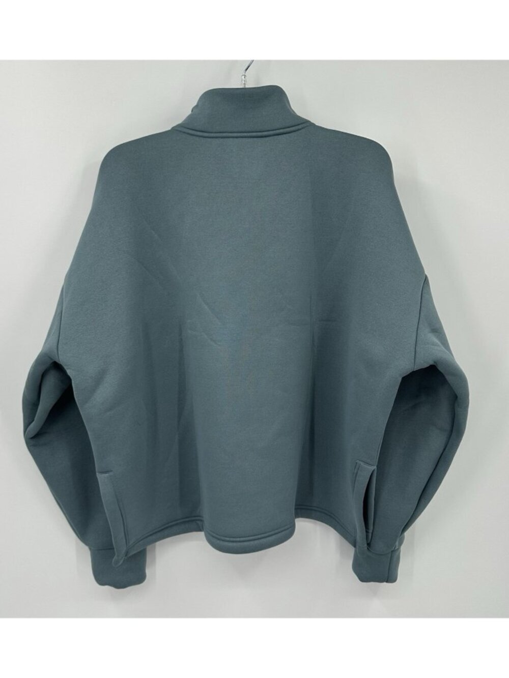 UNDER ARMOUR FLEECE HALF ZIP sweatshirt jasper blue XL loose fit athleisure - Picture 8 of 10